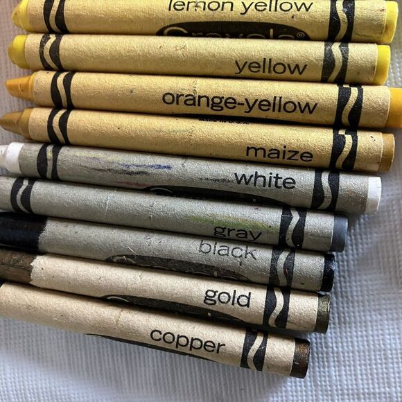 X2 Vtg Crayola Crayon Box Binney & Smith Crayons Retired Colors Incomplete - Picture 5 of 16